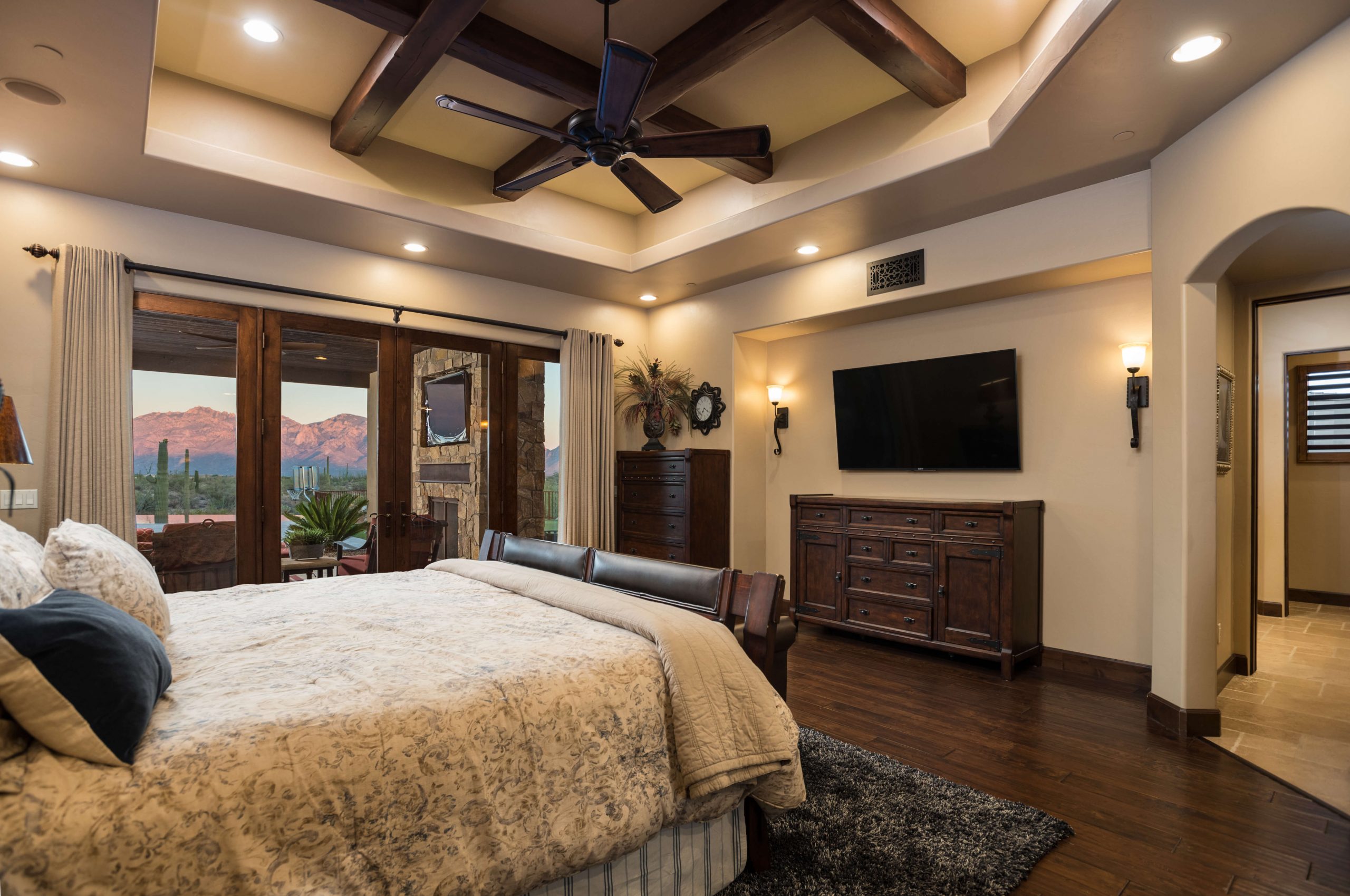 glowing granite new build bedroom by sanctuary custom construction